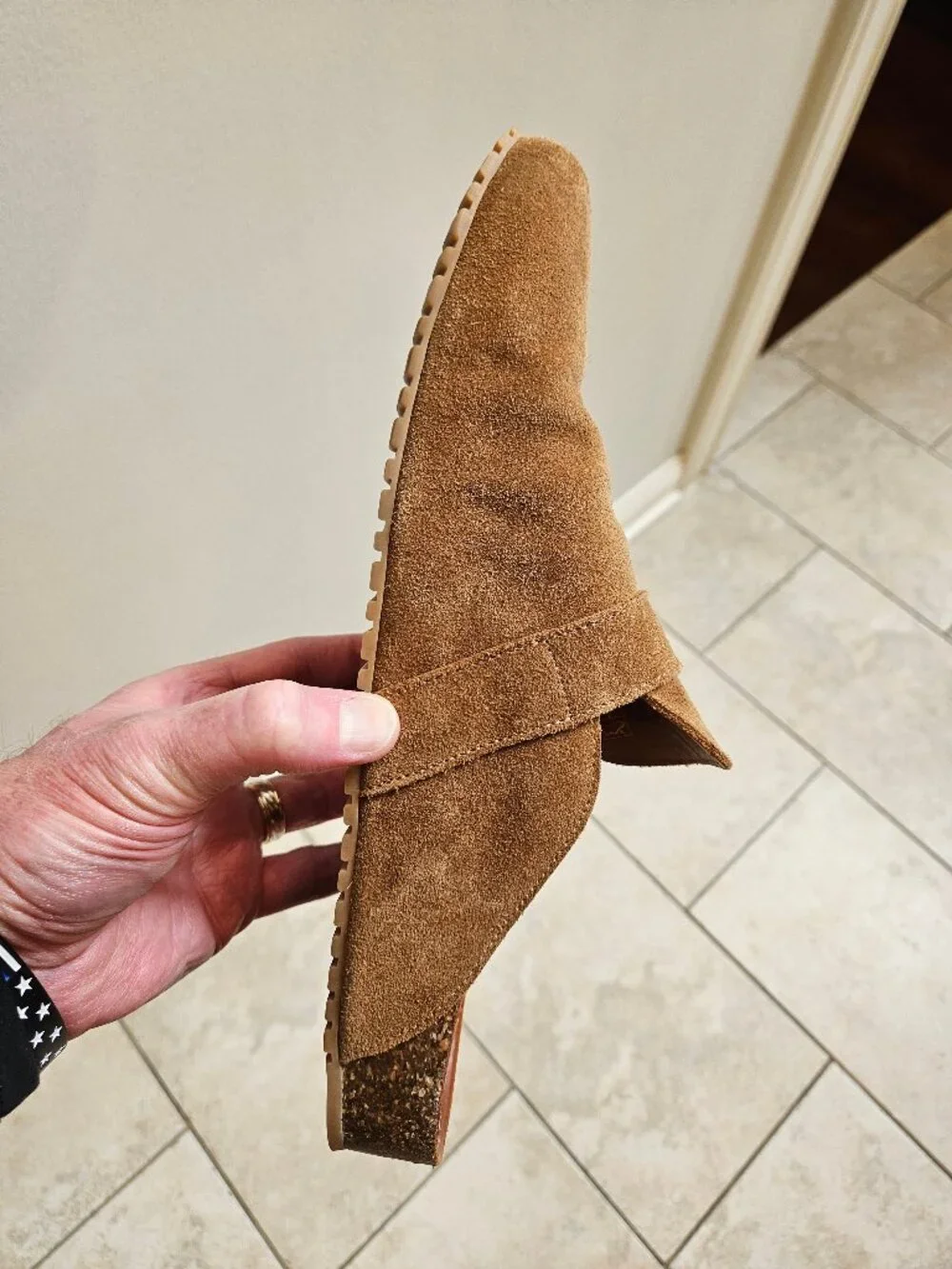 KOIO Men's Salerno Suede Clogs, Camel, Sz EU 45 / US 12